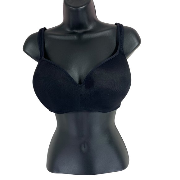 Déesse plus sz Elegant Black Bra in size 42D.ideal for everyday all-day comfort - Picture 1 of 14